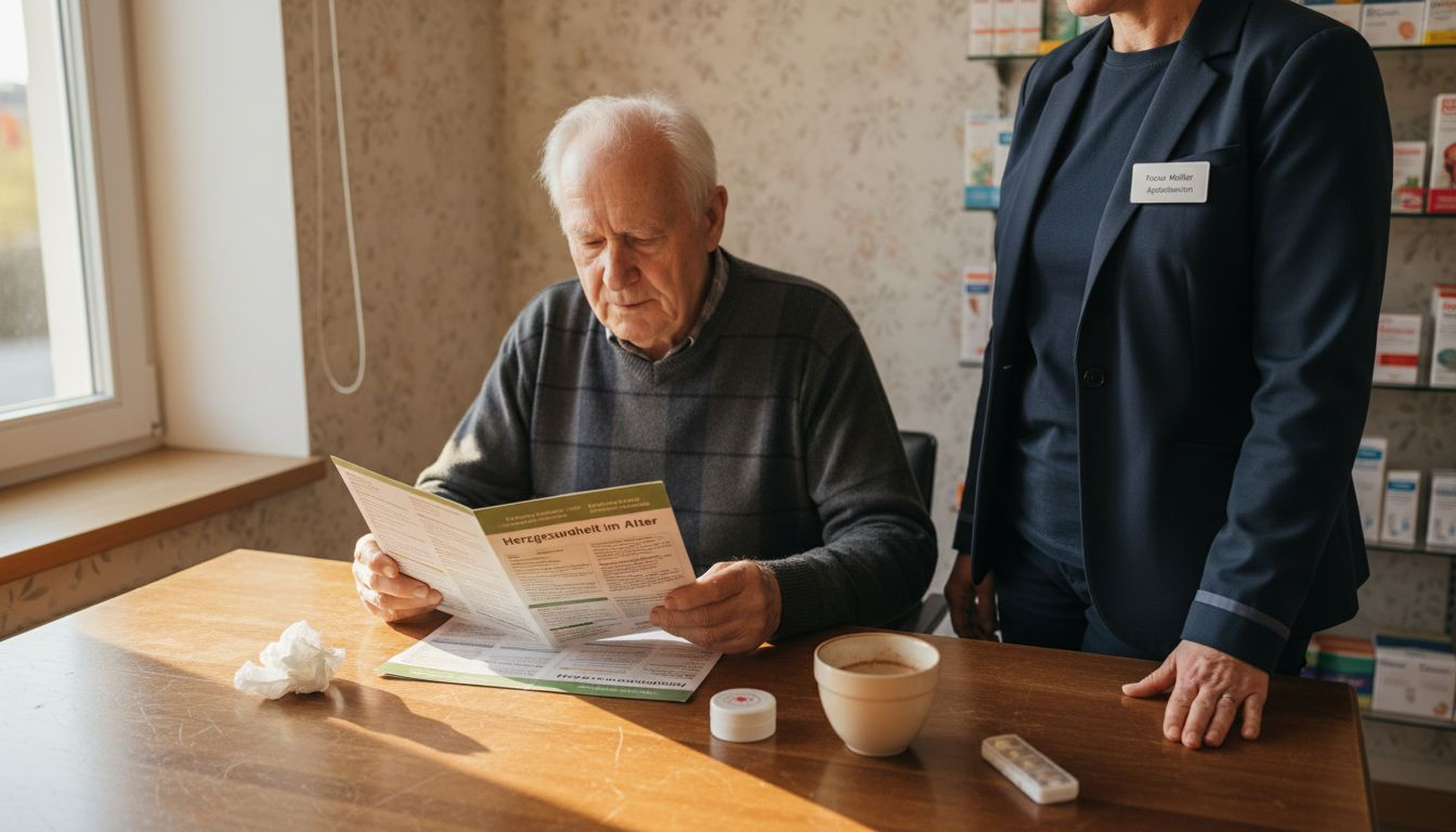 Ein Patient lässt sich in der Apotheke individuell von einer Apothekerin beraten.