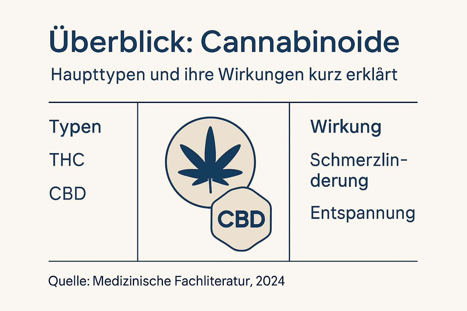 Übersicht der wichtigsten Cannabinoide und ihrer Effekte