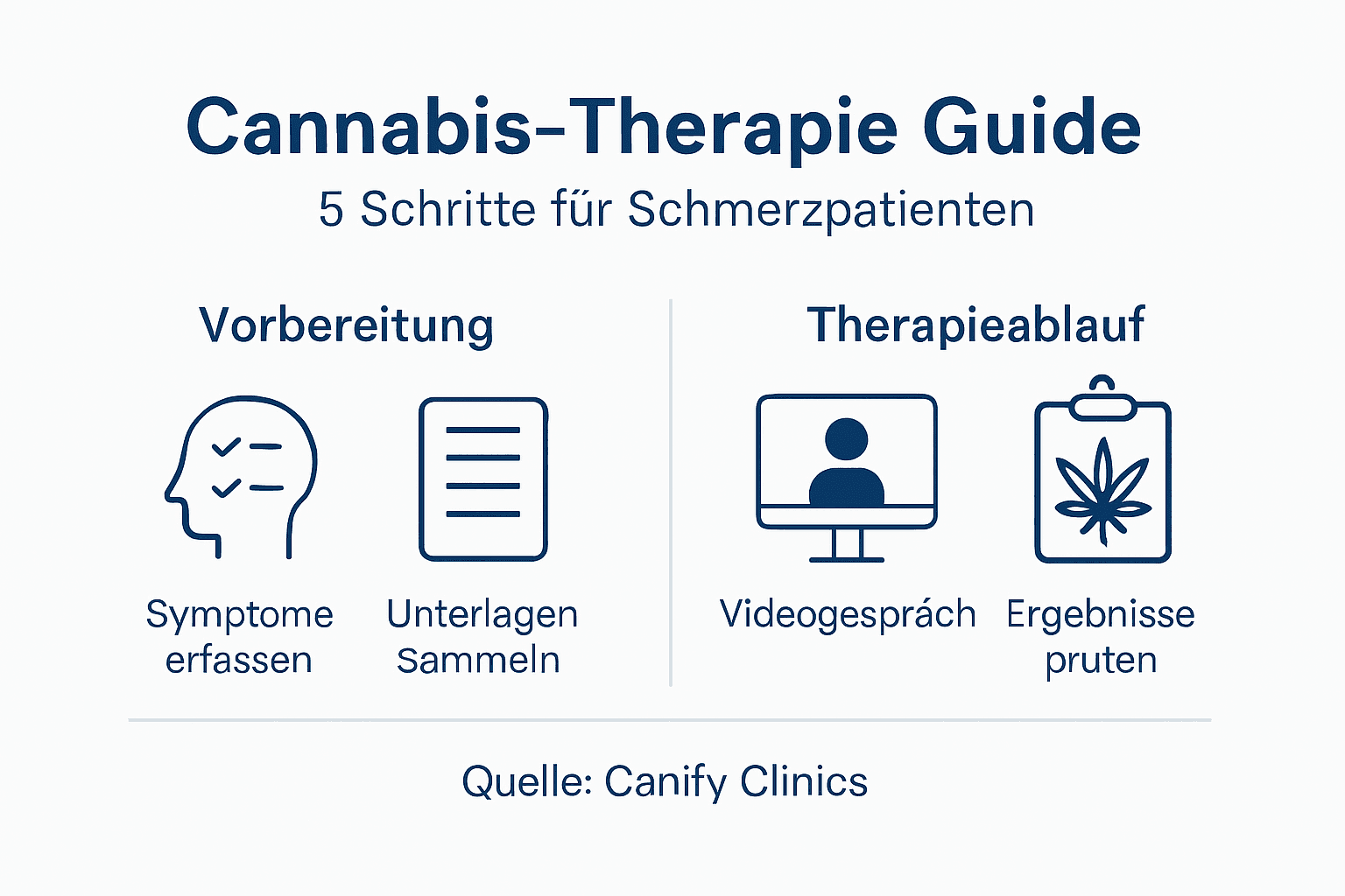 Infografik: So läuft eine Cannabis-Therapie – die wichtigsten Schritte im Überblick