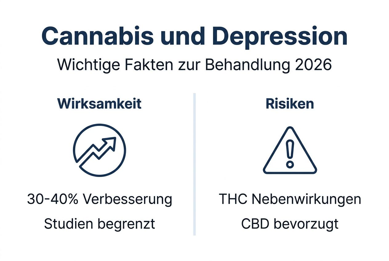 Faktencheck: Wie beeinflusst Cannabis die Entstehung von Depressionen? – Eine Infografik