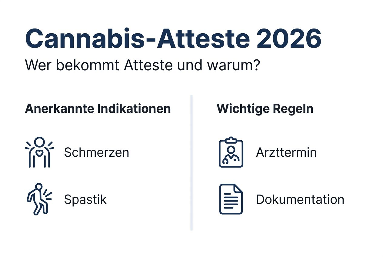 Übersicht: Wann und unter welchen Voraussetzungen kann ein Cannabis-Attest ausgestellt werden?