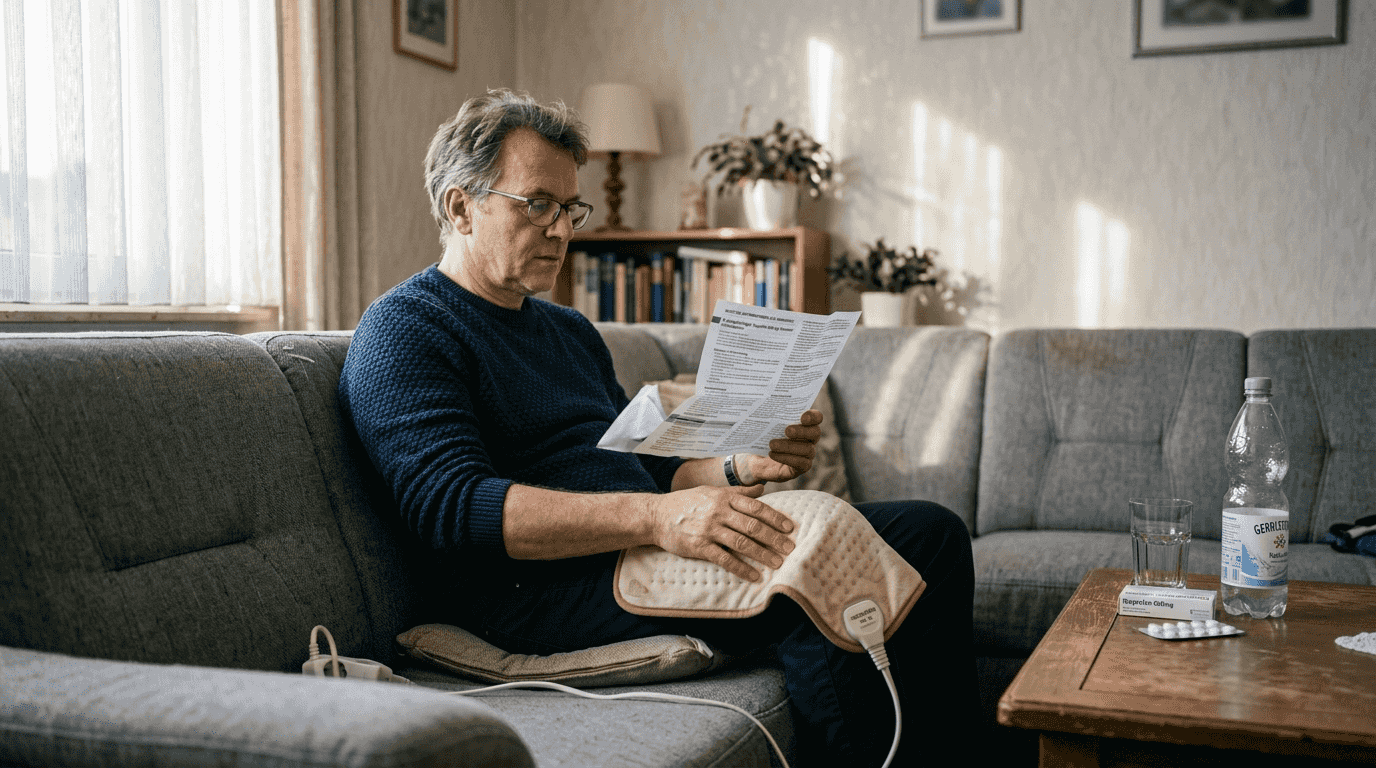 Ein Patient, der seine chronischen Schmerzen mit Medikamenten unter Kontrolle hält.
