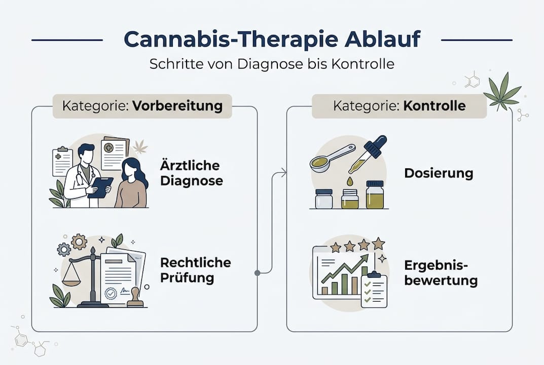 Infografik: So läuft eine Cannabis-Therapie ab