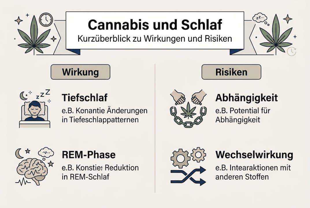 Infografik: Chancen und Risiken von Cannabis im Überblick