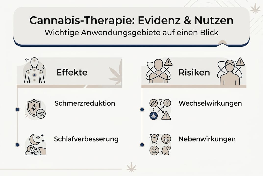Infografik: Cannabis in der Medizin – Chancen und Risiken auf einen Blick