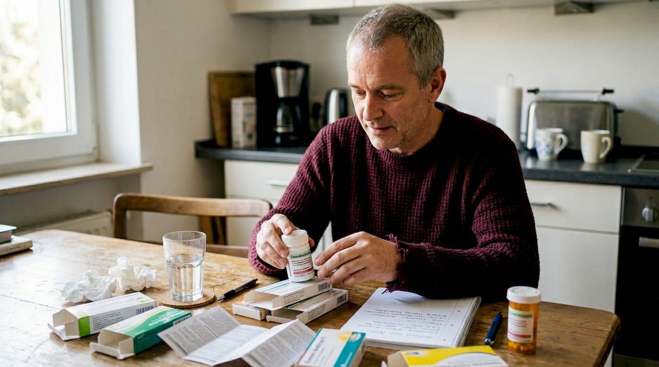 Ein Patient bereitet seine medizinische Cannabis-Dosis selbst zuhause vor.