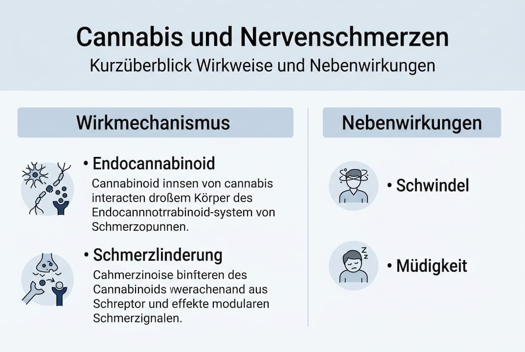 Cannabis: Wirkung und mögliche Nebenwirkungen – eine Übersicht als Infografik