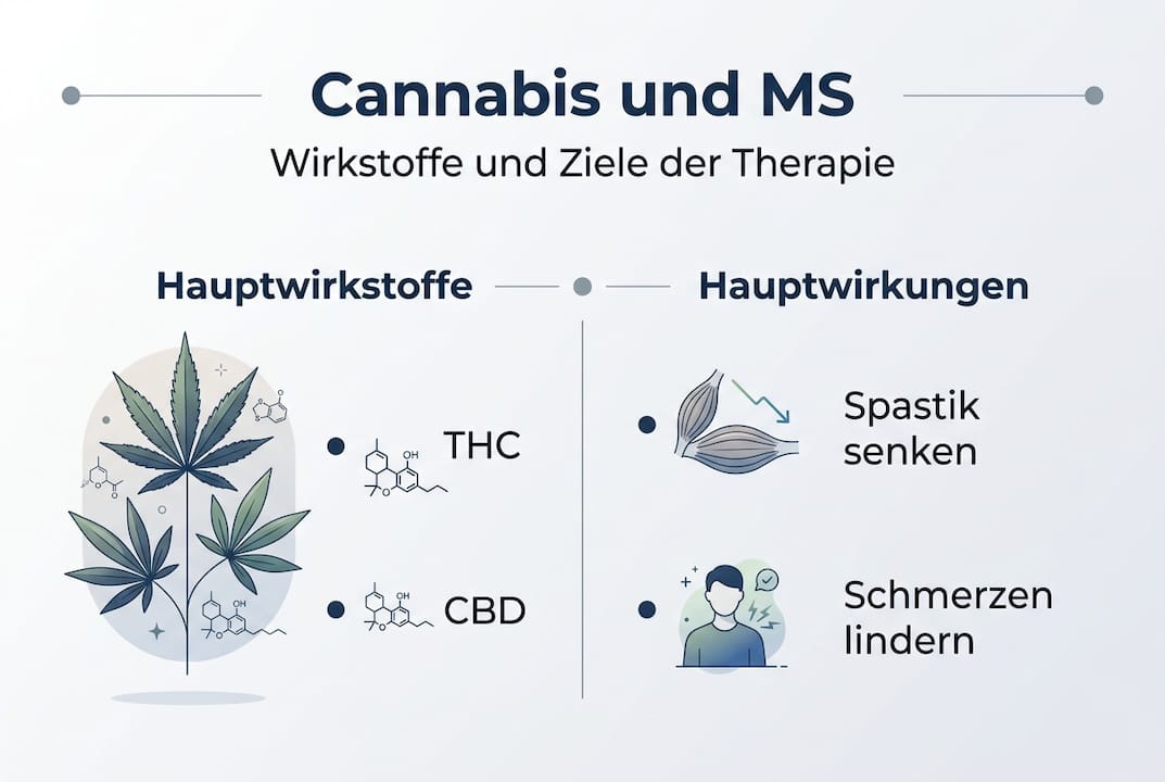 Cannabis bei Multipler Sklerose: Wirkungen im Überblick (Infografik)