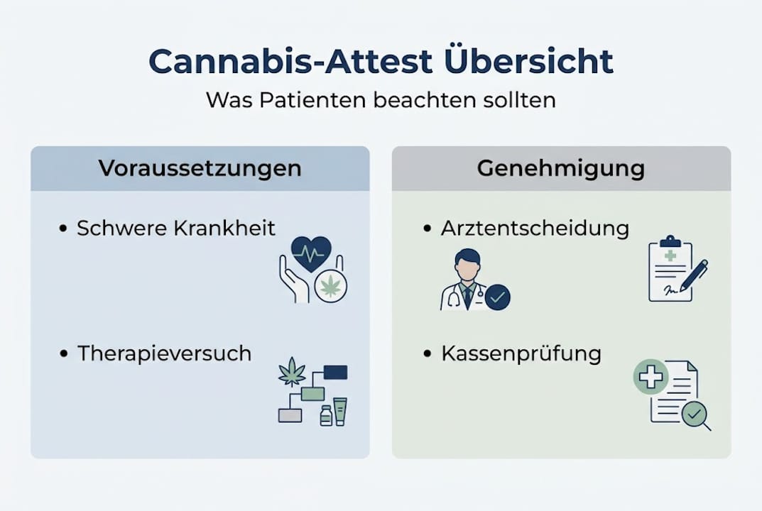 Grafische Übersicht: Was Sie über das Cannabis-Attest wissen sollten