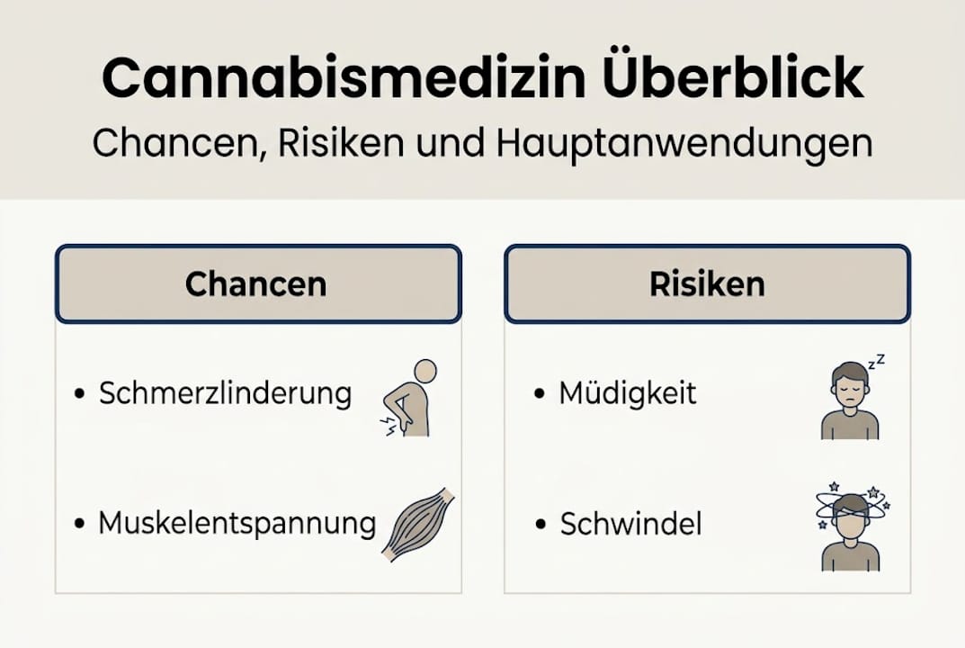 Infografik: Chancen und Risiken von medizinischem Cannabis