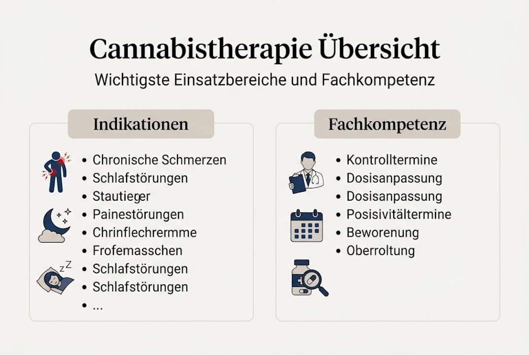 Übersicht: Anwendungsgebiete von medizinischem Cannabis und erforderliche Fachkenntnisse