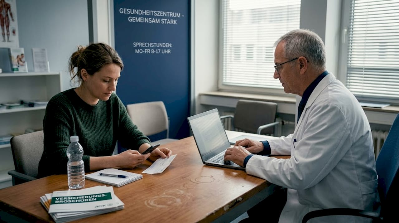 Der Patient bespricht mit seinem Arzt die verschiedenen Therapiemöglichkeiten.