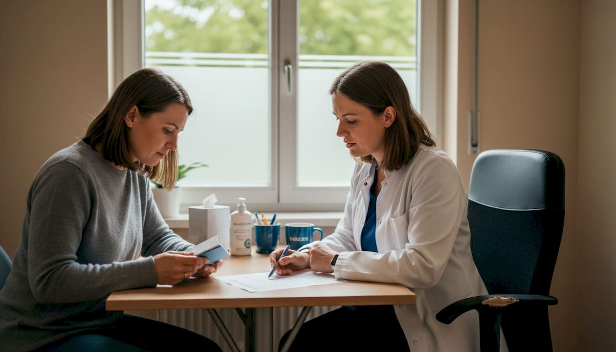 Arzt und Patient besprechen gemeinsam verschiedene Behandlungsmöglichkeiten.