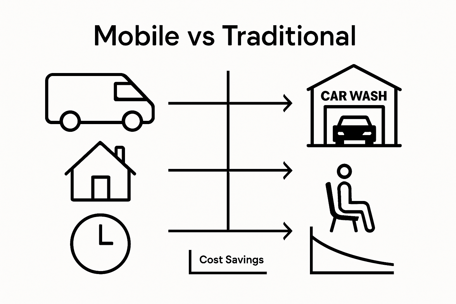 Mobile versus traditional detailing infographic