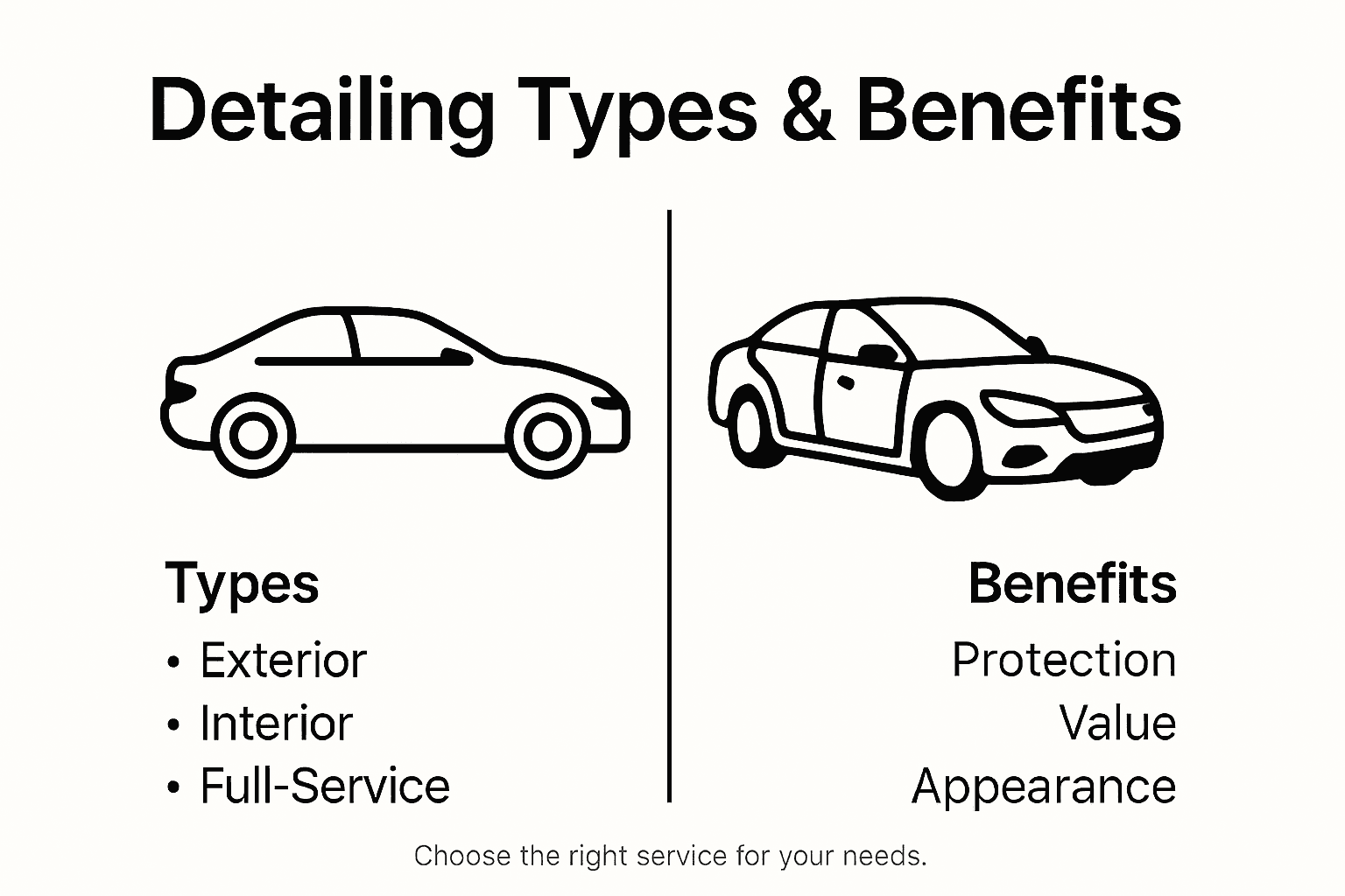Infographic detailing types and benefits overview
