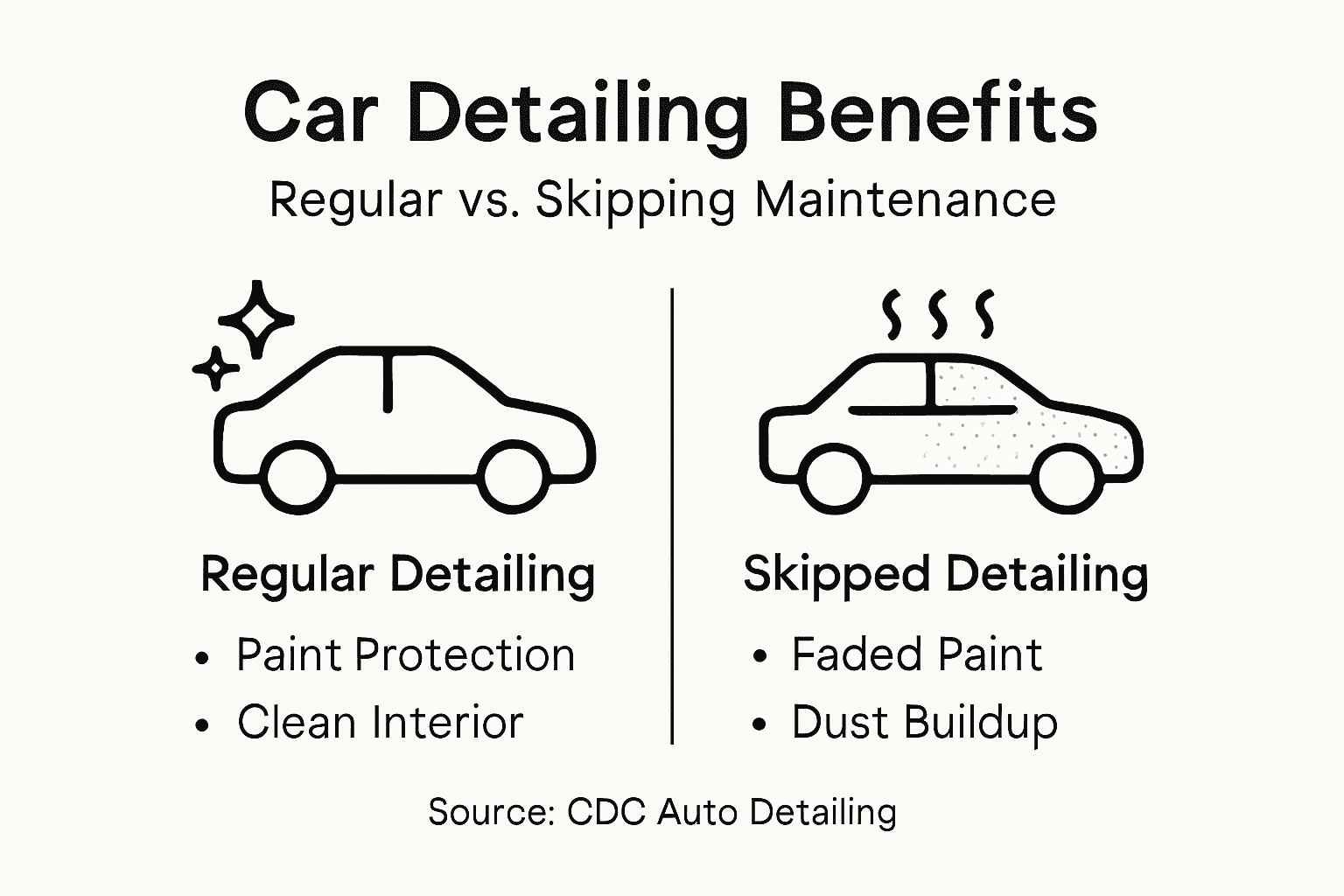 Infographic comparing regular and skipped detailing