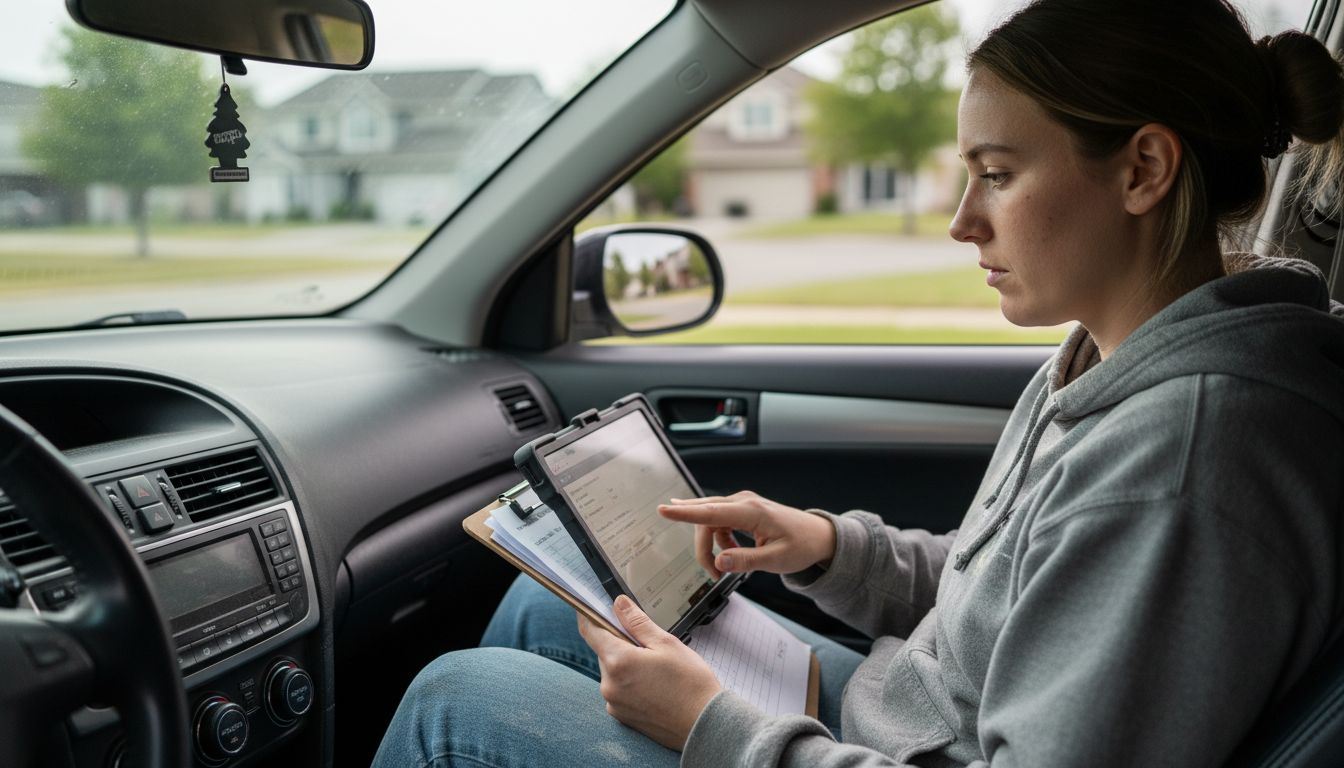 Detailer filling digital intake in car