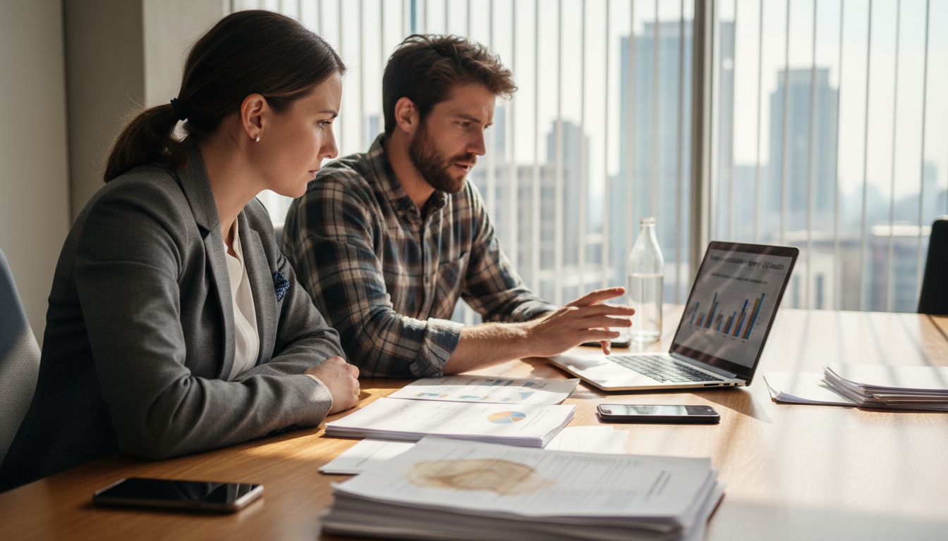 HR managers reviewing retention survey results
