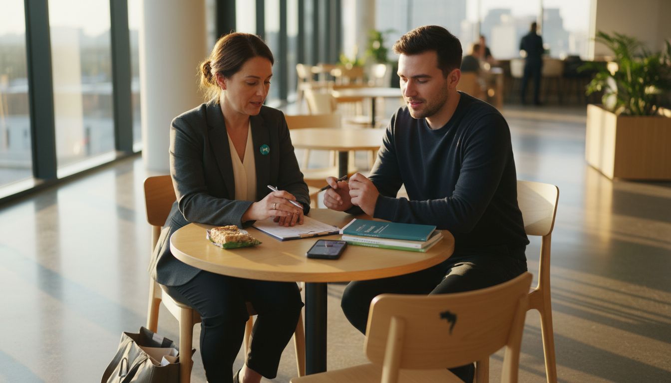 HR manager and new hire customizing onboarding