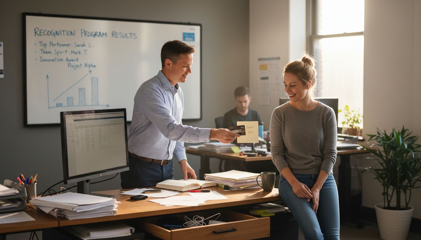 Manager rewards employee with gift card