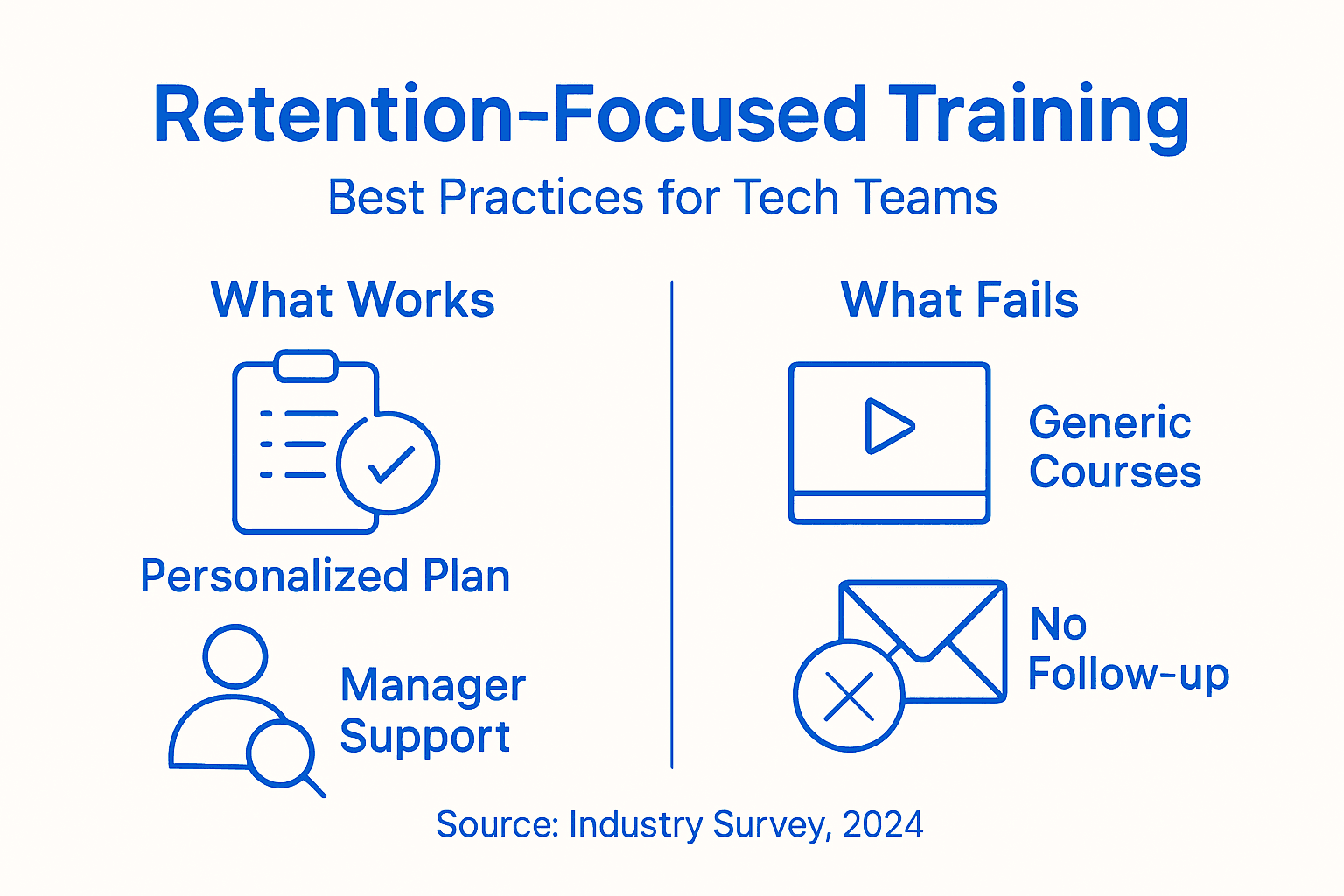 Infographic of retention training best practices