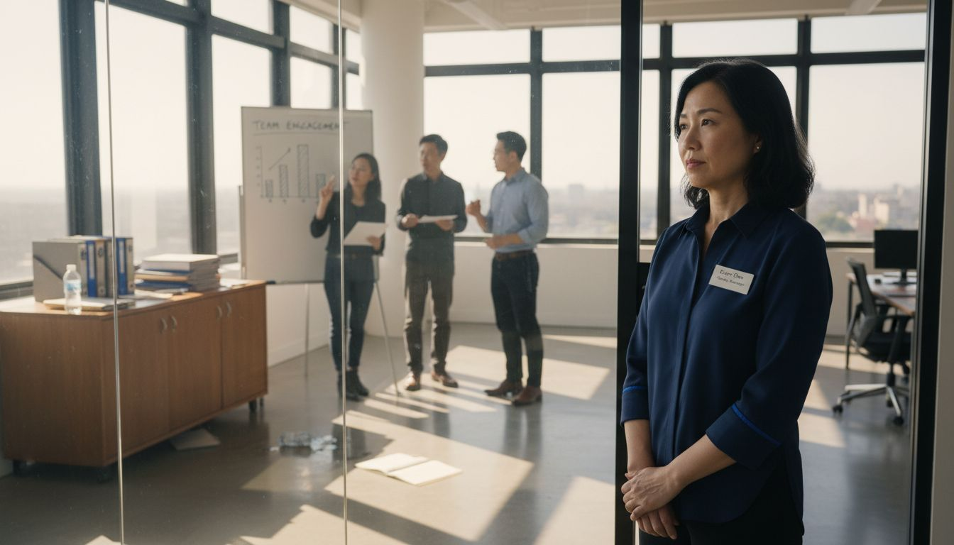 Manager observing team collaboration meeting