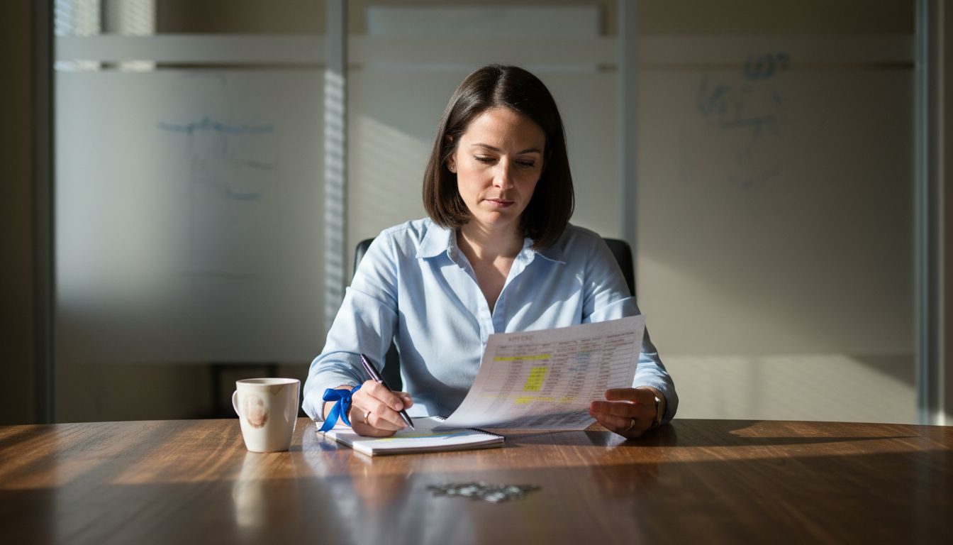 Manager analyzing workplace turnover signals