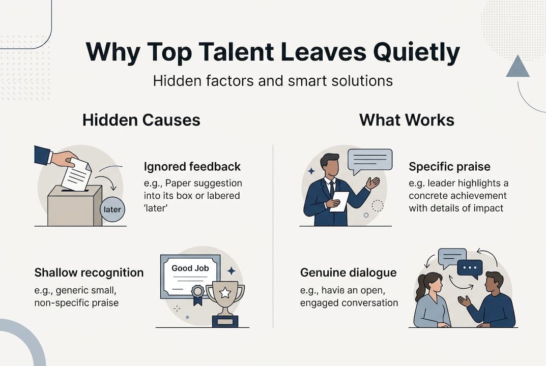 Infographic on reasons high performers resign quietly
