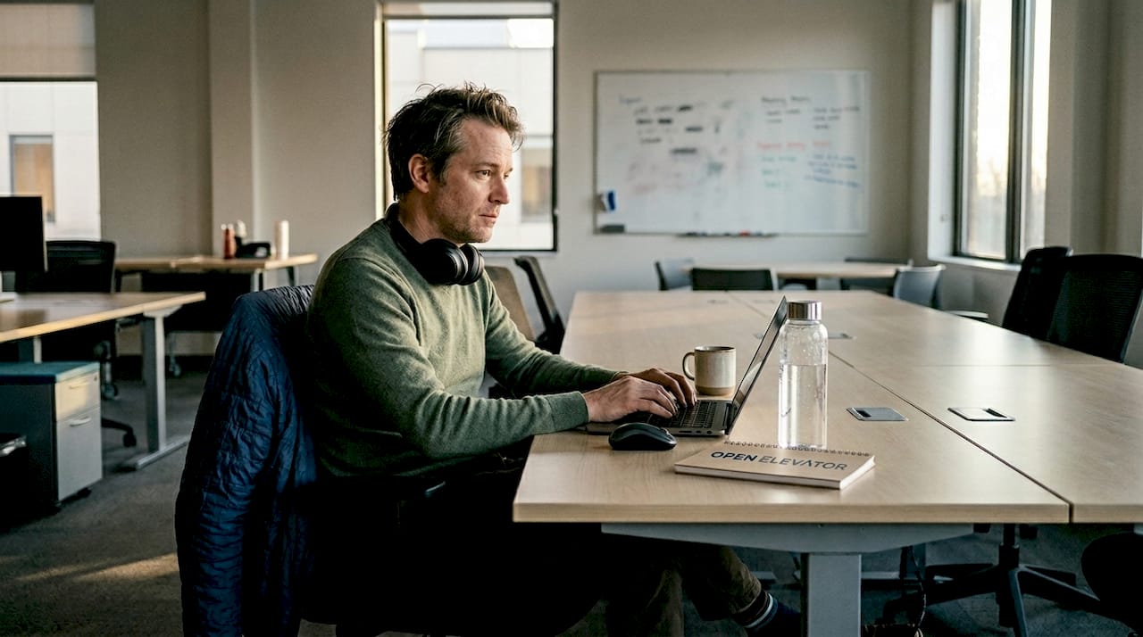 Employee working alone showing decreased engagement