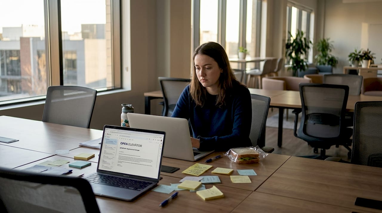 Employee reacting to sudden workplace news
