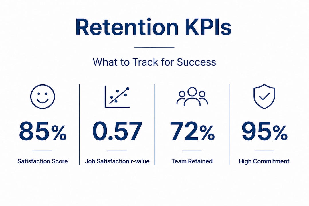 Infographic with key employee retention statistics