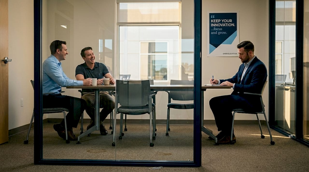 Two coworkers with different engagement levels