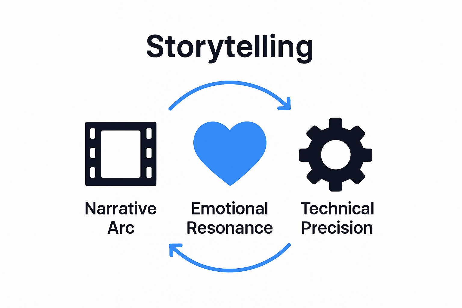 Infographic of key B2B video storytelling elements