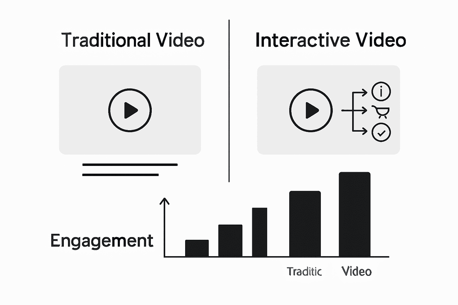 Traditional versus interactive video infographic