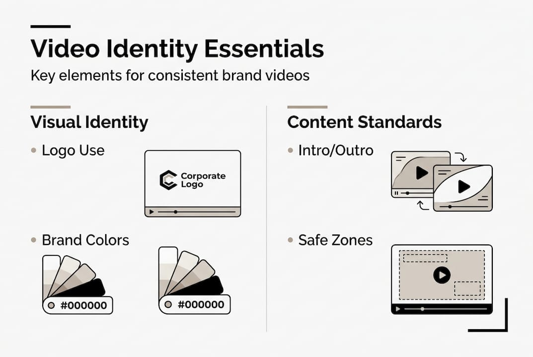 Infographic of branded video core elements