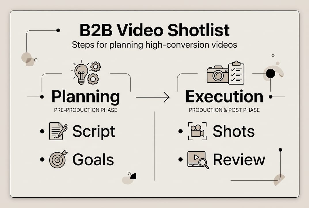 Infographic on B2B video shotlist planning