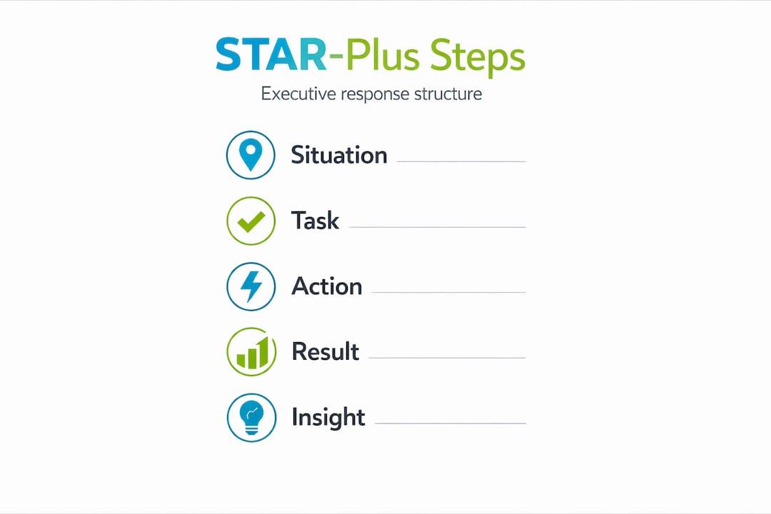 STAR-plus interview method flow infographic