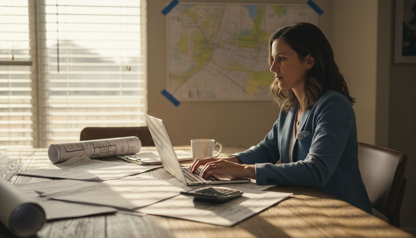 Woman planning real estate investment strategies