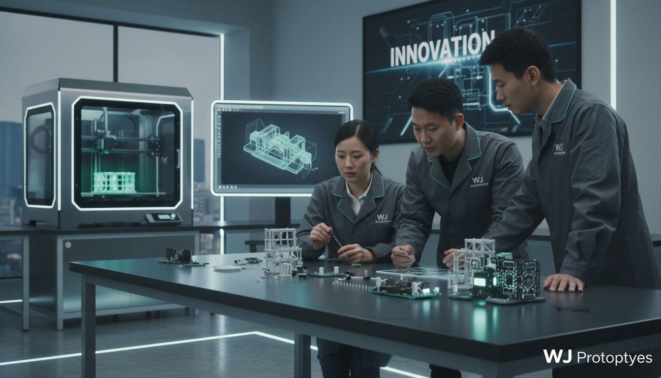 Engineers testing advanced prototypes in lab