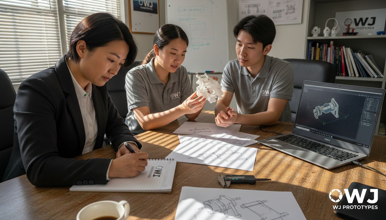 Team collaborating on prototype development