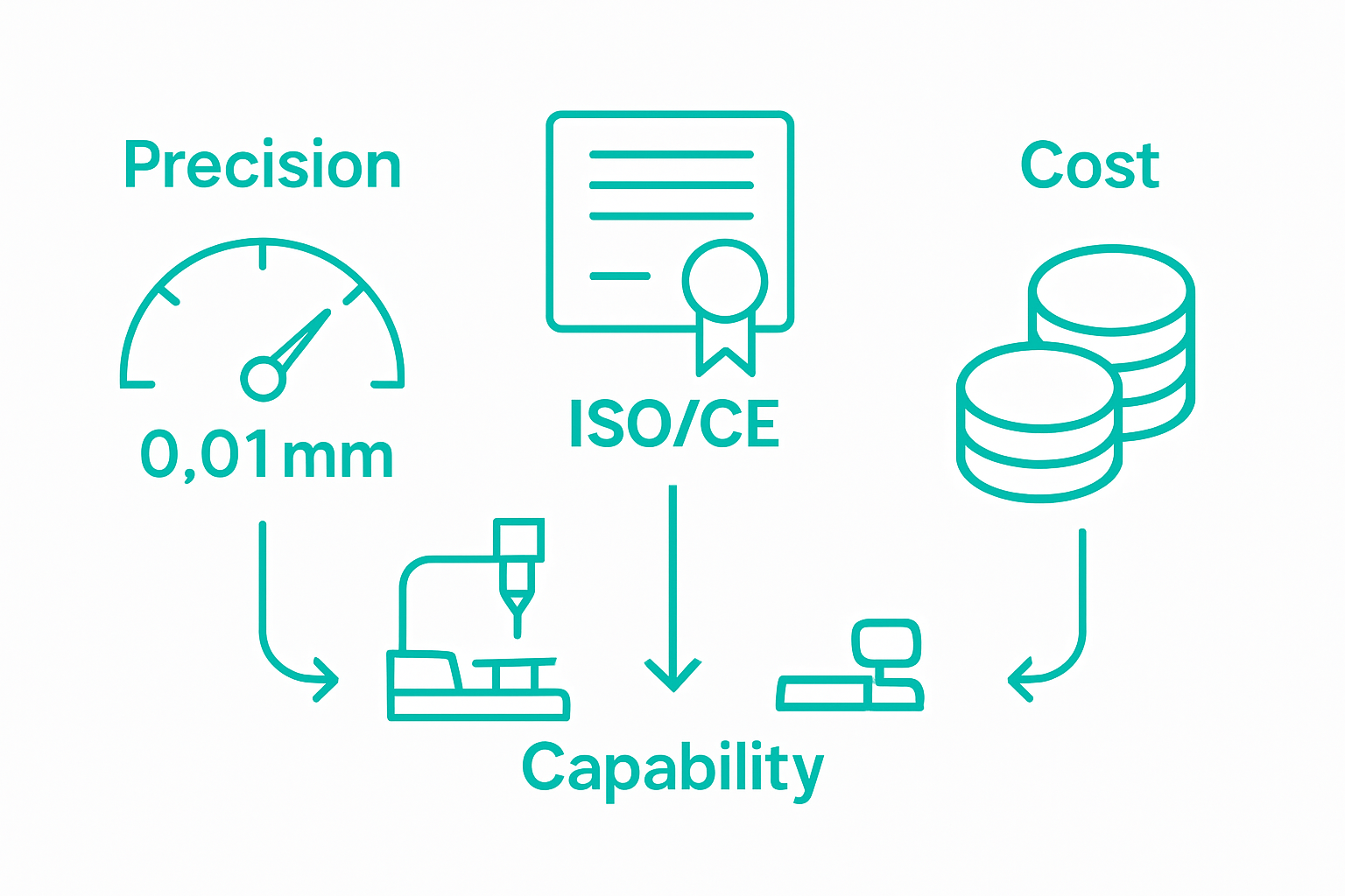 Infographic: CNC precision, certification, cost