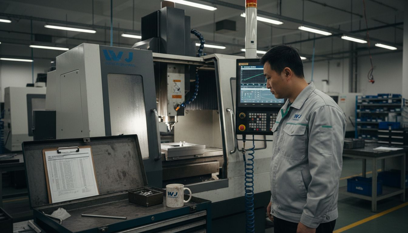 Technician testing material processing compatibility