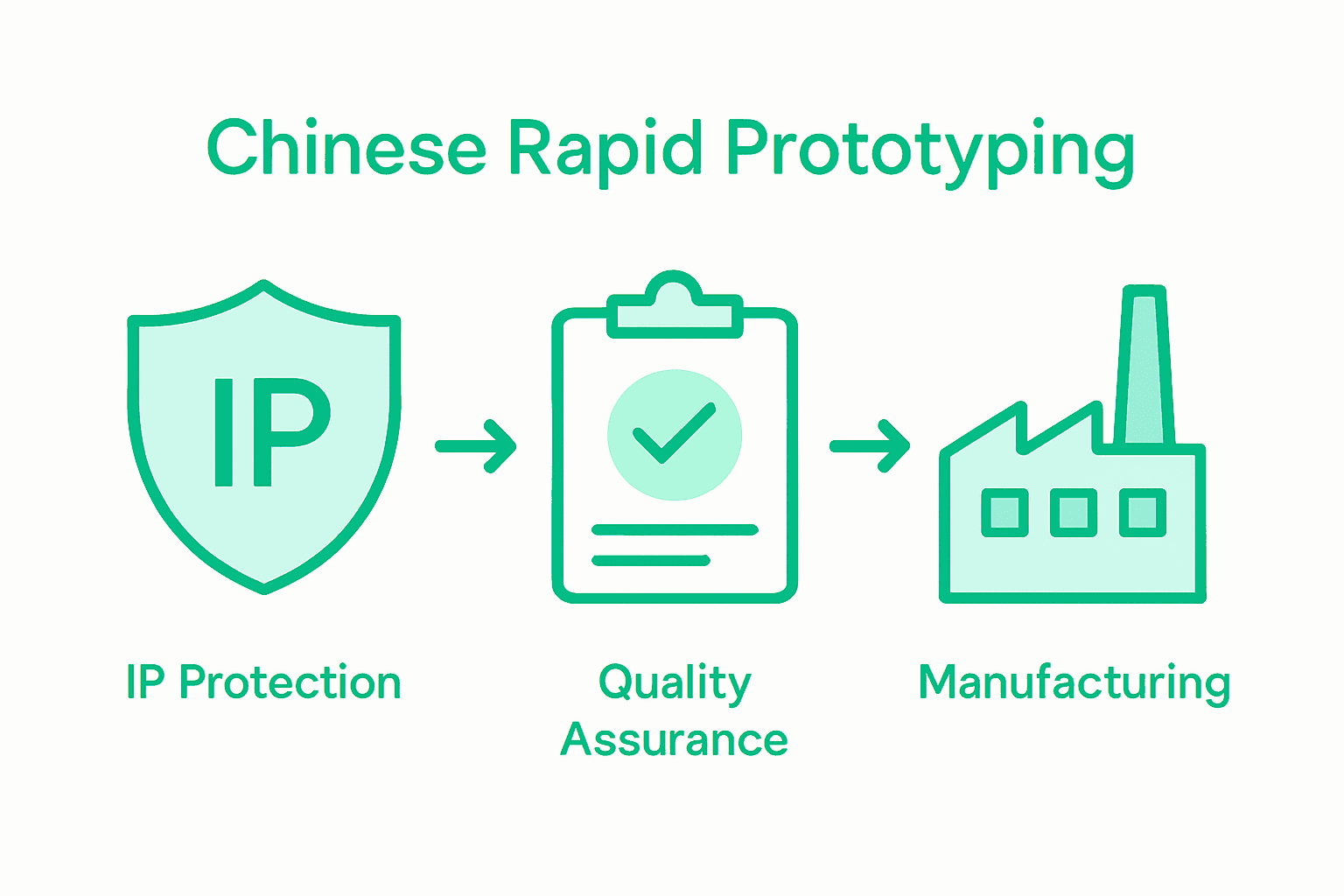 Infographic on IP protection and quality assurance process
