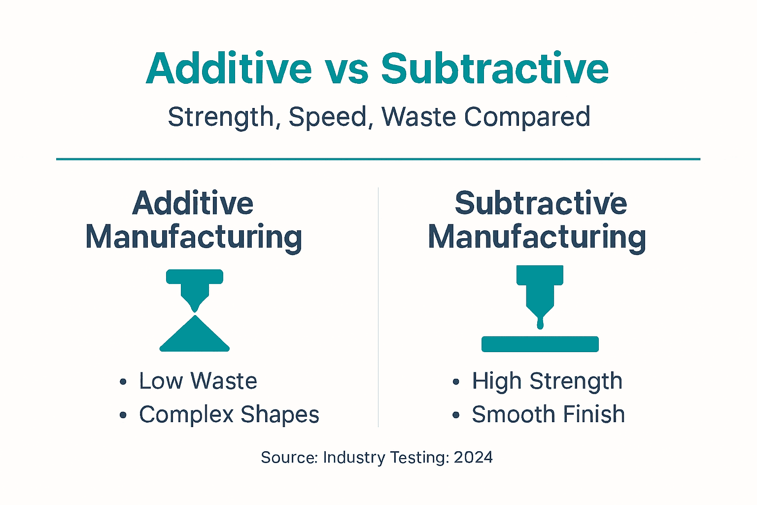 Infographic showing additive vs subtractive overview