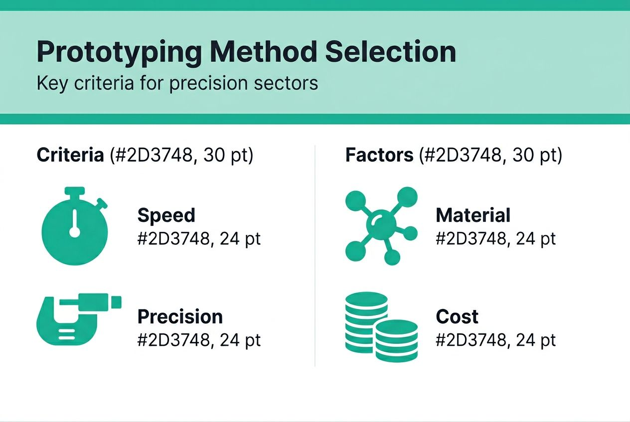 Infographic showing prototyping selection framework
