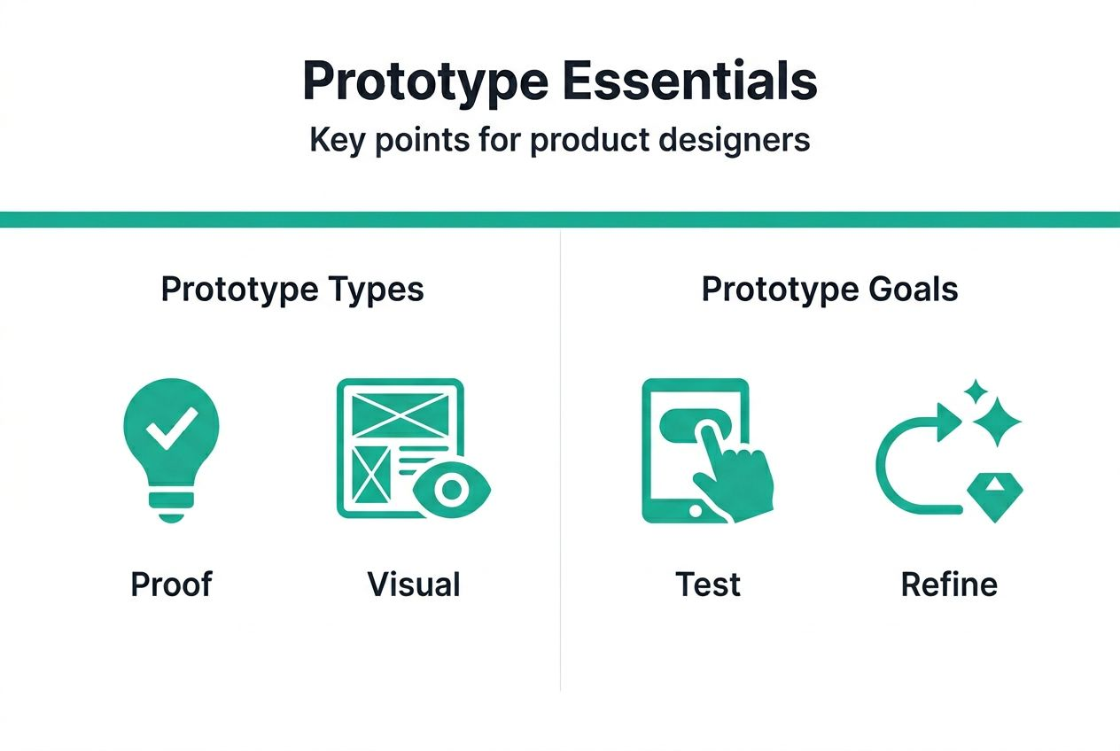 Infographic summarizing prototype basics and goals