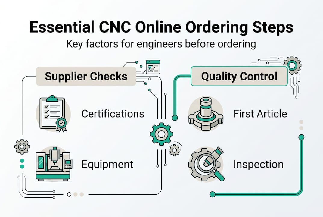 Infographic on CNC ordering key steps