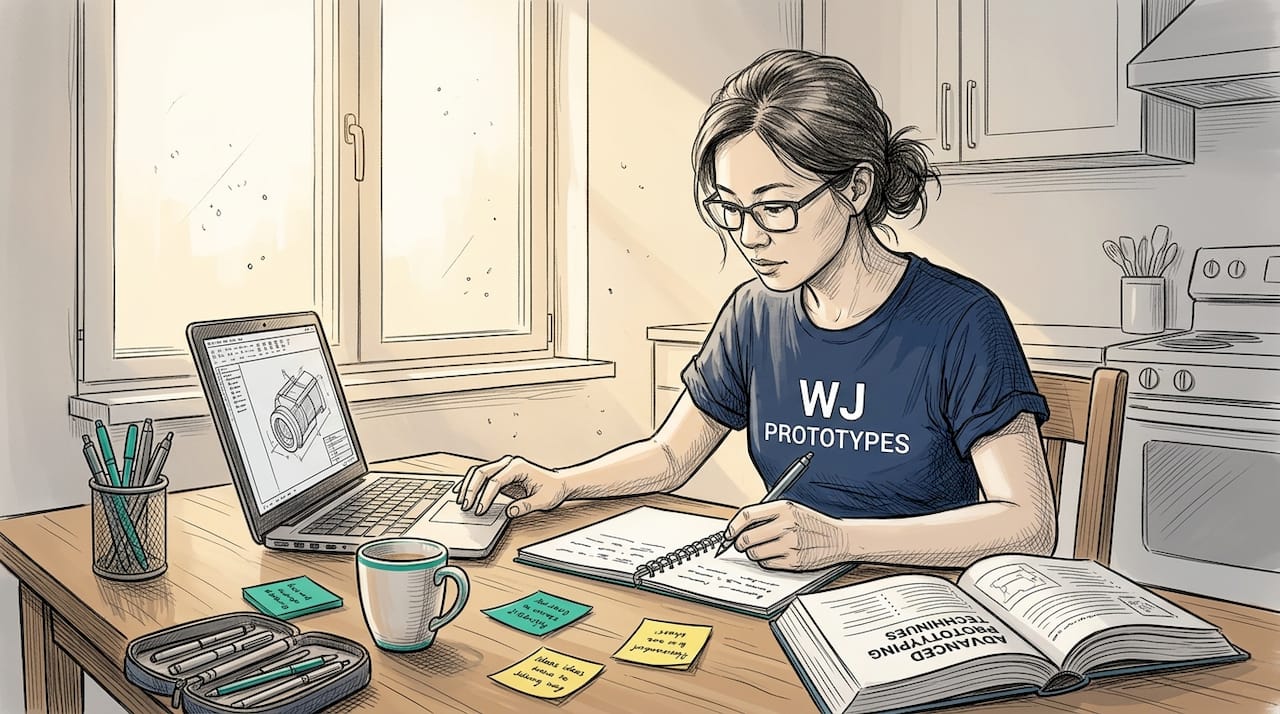 Engineer analyzing China and US prototyping