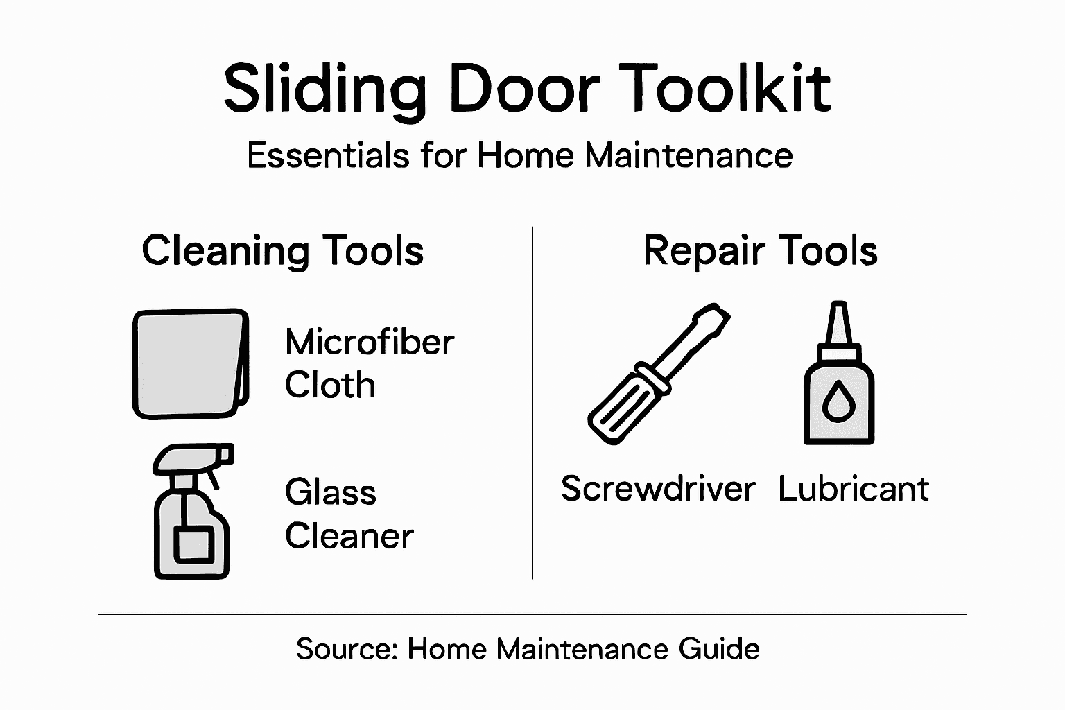 Infographic showing maintenance tools overview