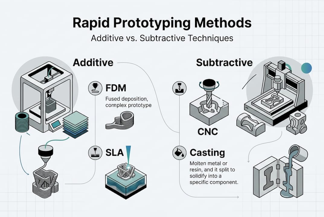 Infographic about rapid prototyping methods